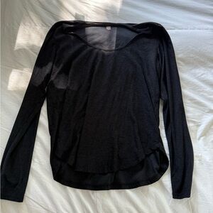 Beyond Yoga Black Long Sleeve Blouse